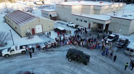 Santa Claus delivers presents to remote community in Alaska