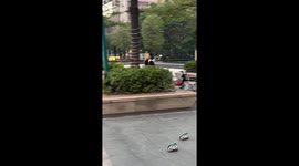 Chinese woman skillfully controls drift board