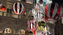 The Christmas decorations of the Roma Palazzo Fendi boutique, the luxury boutique of the Italian fashion house in Rome.