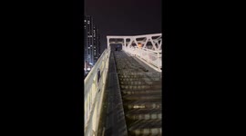 Child falls while riding bicycle down stairs in Shandong