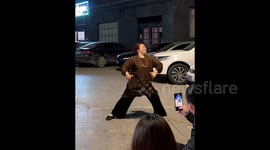 Street food vendor goes viral for Mongolian dance outside her stall
