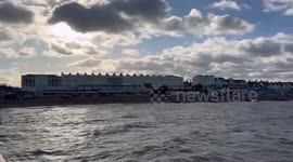 UK: Strong wind gusts in Herne Bay, Kent