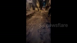 Scenes documenting massive destruction brought about by Israeli occupation bulldozers after raiding Balata camp in Nablus