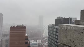 US: New York City Sees First Measurable Snow On First Day Of Winter