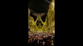 Countdown to Christmas lights in Calle Larios, Malaga, Spain