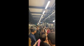 Crowd stranded at station due to pre-Christmas rail strike in Sydney, Australia