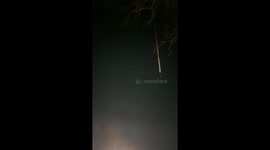 Mysterious Trail of Fire Shooting Across The Night Sky as Seen From Canton, MS at approximately 10pm on a Cold Saturday Night