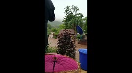 House washed away by monsoon floods in Indonesia