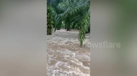 Rescue team saves youngster stranded in floods in southern Thailand