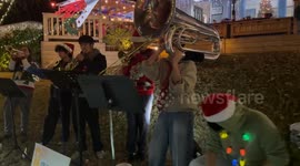 Music alive Sleepy Hollow Christmas Lights in the neighborhood of Torrance, California