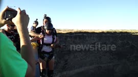 Tandem base jump USA