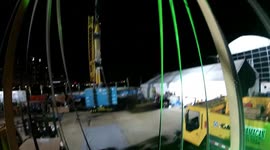 Point of view angle of Human sling shot test jump at night (Douggs)
