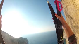 Base jumping Greece and aerobatics