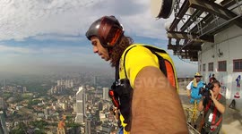 Building base jump Gainer Douggs hand camera angle KL tower