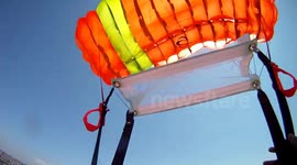 Balloon BASE jump in Turkey Douggs POV camera angle