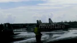Tornado at The lynden Pindling intl airport Nassau Bahamas