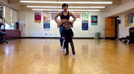 2 year old dancing prodigy performing alongside her mother