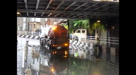 Highway services dealing with flooded Latmere road Battersea