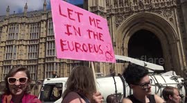 Pro-Europe protesters hit Westminster, London