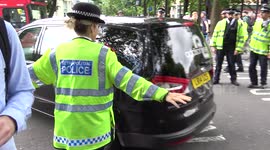 Cyclists blockade Boris Johnson at road junction in London