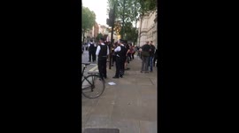 EU Protests outside Downing Street