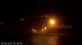 Heavy Rain Causes Flooded Roads in Manitoba