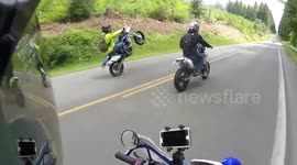 Supermoto Wheelie Crash