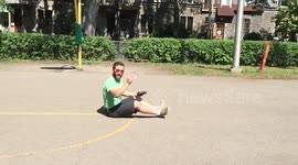 YouTuber knocks cup off his head with a drone
