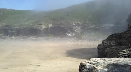 Beautiful sea fog north cornwall