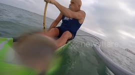 Stand up paddle boarder runs me over