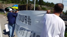 Demonstration against Putin in Finland