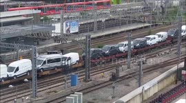 Cars On the Back Of A Train
