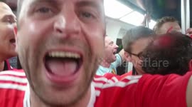 On the metro with Wales and Belgium fans - Euro 2016
