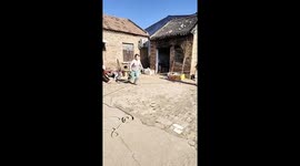 Girl's trousers fall while skipping rope in Henan, China