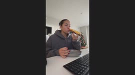 Egg falls off toast onto keyboard in Tampa, USA
