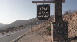 Israel: Israel Syria Border in the Golan, Israeli Army driving into Syria
