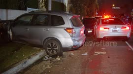 US, Los Angeles: Valley Village DUI Driver Crashes BMW Into Multiple Parked Cars