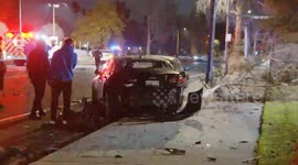 US, Los Angeles: Northridge DUI Driver Crashes Into 4 Parked Cars With Sound On Tape