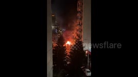 Lebanon: Car catches fire at night in Tripoli