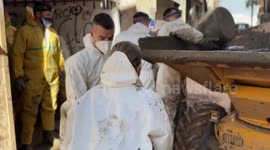 Armed forces clear DANA storm debris from streets in Valencia, Spain