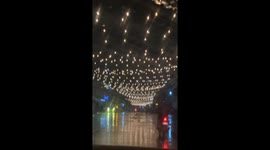 Driver through this tunnel of Christmas lights in the Philippines