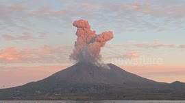 Sakurajima volcano erupts in Japan
