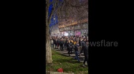 Belgrade: Protest Against Government Over Train Station Accident / 3