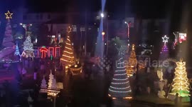 Christmas splendor in Toraja, Indonesia: Christmas trees of various shapes welcome the birth of Jesus Christ on Christmas Day