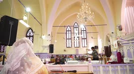 White Gift Sunday prayer during Christmas festival celebrations in India