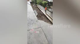 Homes destroyed when ground ruptures in the Philippines