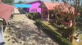 Crazed axeman rampages through school yard in Thailand