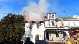 Dramatic House fire Shamokin, Pennsylvania