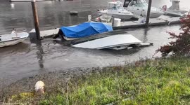US: Santa Cruz Wharf Collapses As High Waves Batter Northern California Shoreline