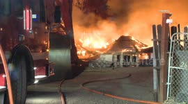 US, Los Angeles: Winchester Residential Structure Fire With Injuries With Sound On Tape